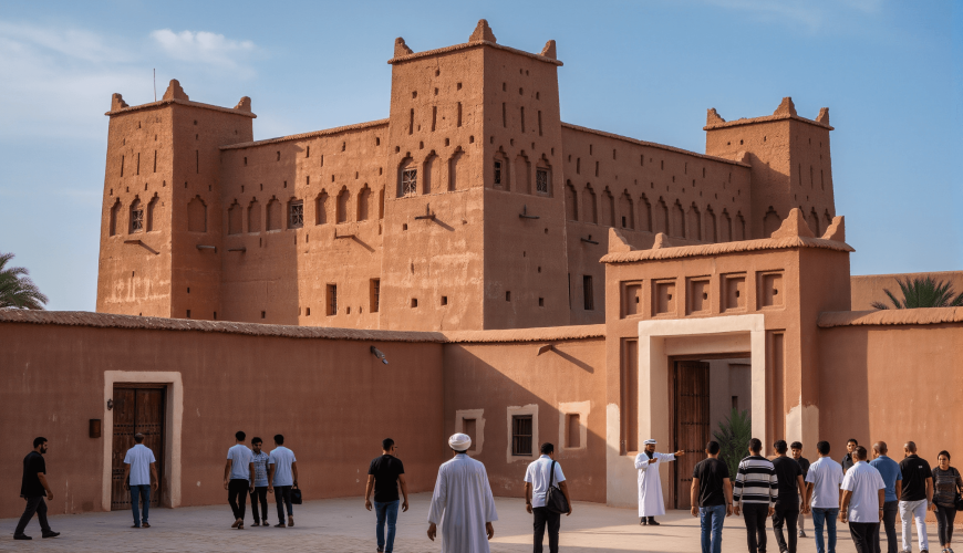 Luxury desert camp experience during Marrakech desert tour with traditional tents under starry Sahara sky