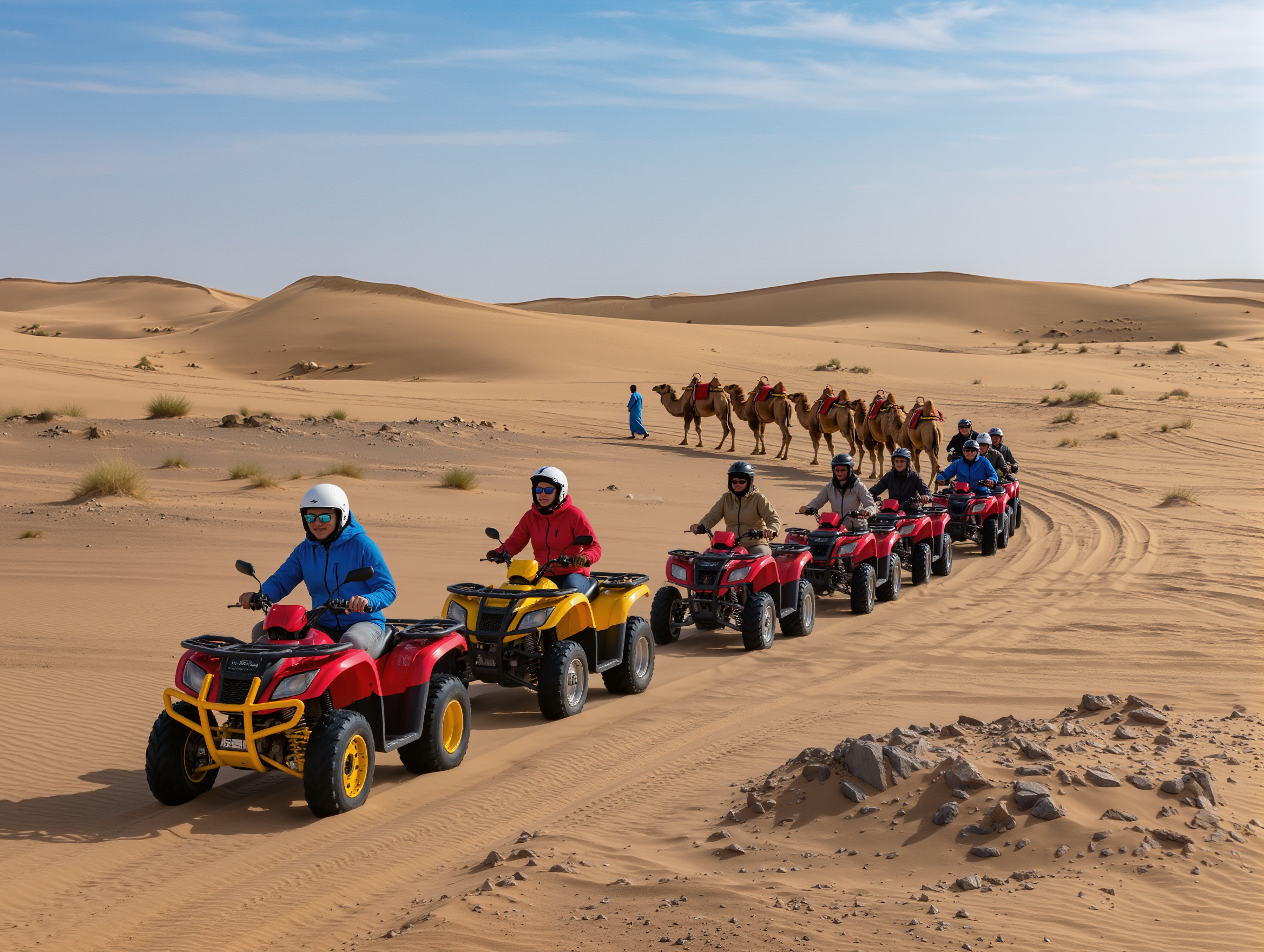 Desert landscape exploration during Marrakech desert tour to Sahara