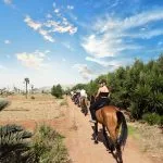 Visitors exploring hidden gardens among best things to do in Marrakech Morocco