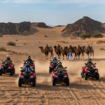 Luxury desert camp under starry sky on a premium Marrakech desert tour.