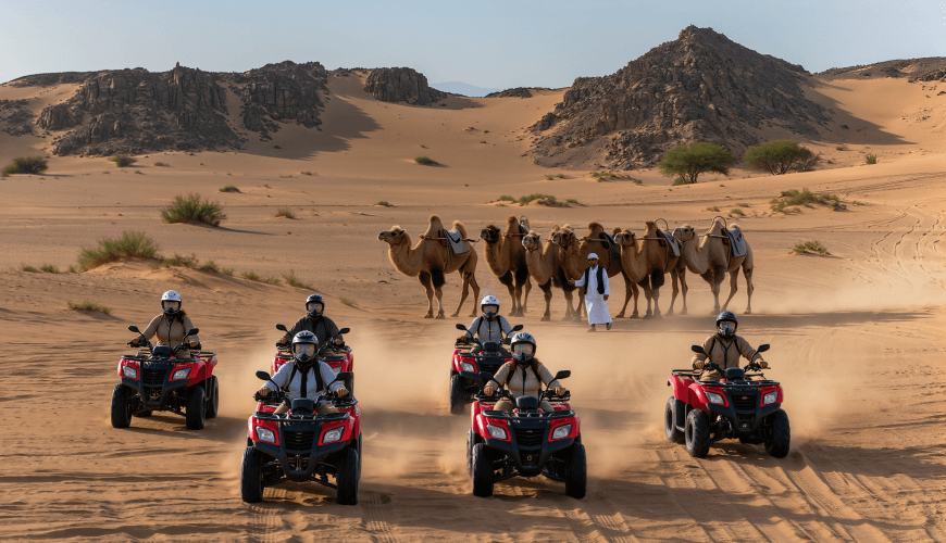 Luxury desert camp under starry sky on a premium Marrakech desert tour.