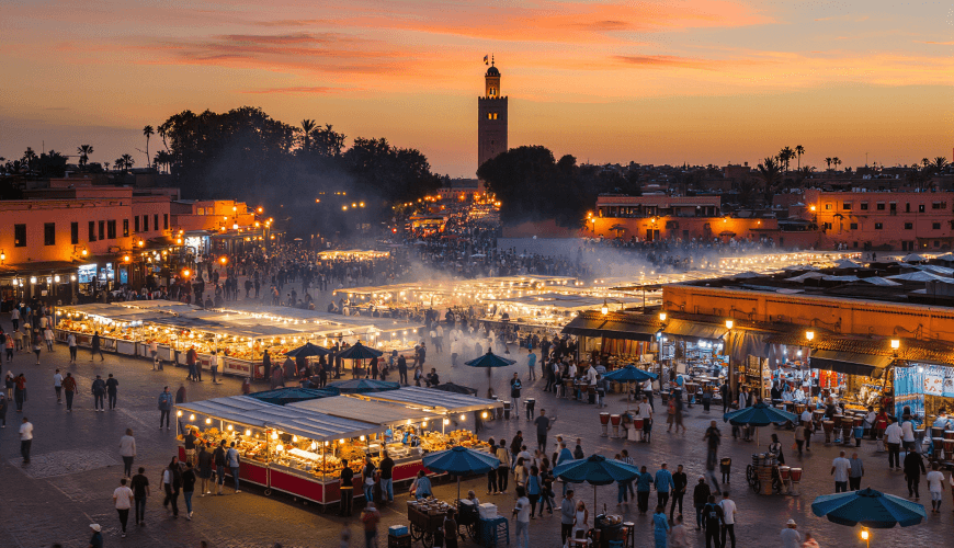 Visitors exploring historic architecture, representing the best things to do in Marrakech.