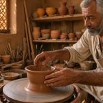 Artisan guiding travellers during a hands-on Marrakech Workshop in a medina atelier